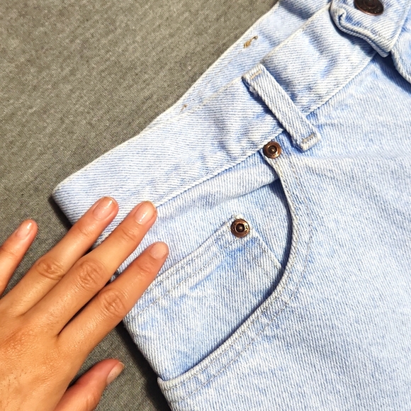 RARE!! Vintage Lee Riders Light Wash Baggy Relaxed Tapered Leg Western Mom Jeans - Picture 11 of 12